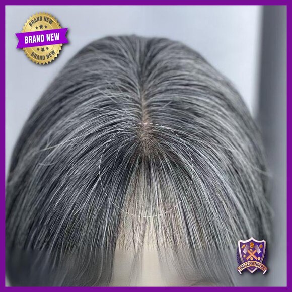 Silk Base Human Hair Topper with Bangs 10 Inches for Thinning Hair main image 6